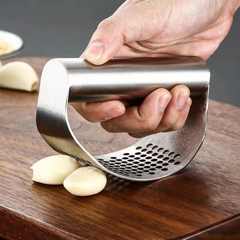 Stainless Steel Garlic Press Manual Crusher Garlic Peeler Clip Kitchen Tool|Kitchen Tools & Gadgets