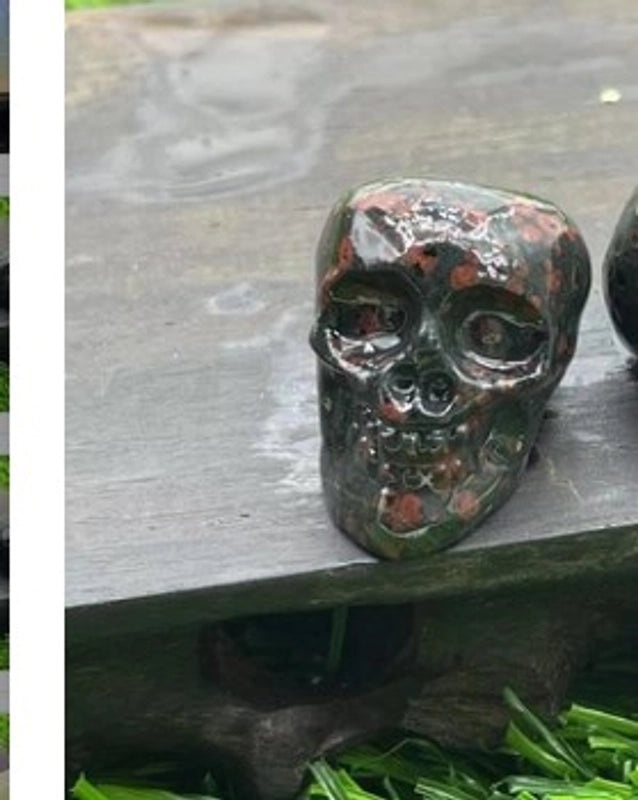 Halloween Punk Skull Natural Stone Decor|Jewelry & Accessories