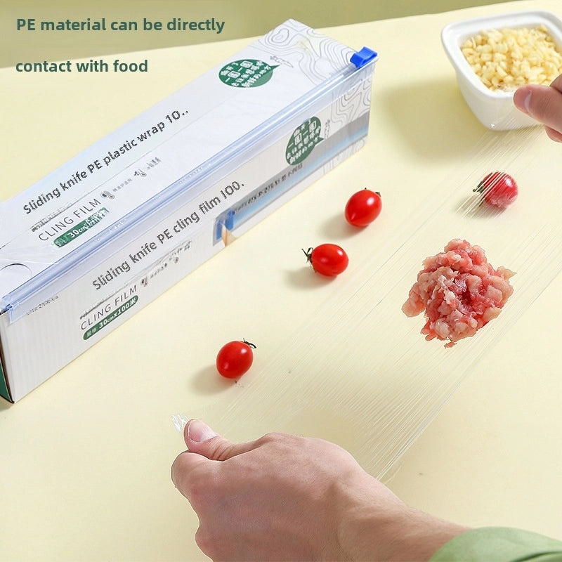 Household Sliding Plastic Wrap Cutter Thick PE Film Knife for Kitchen Fruit Vegetable Food Cover|Kitchen Tools & Gadgets