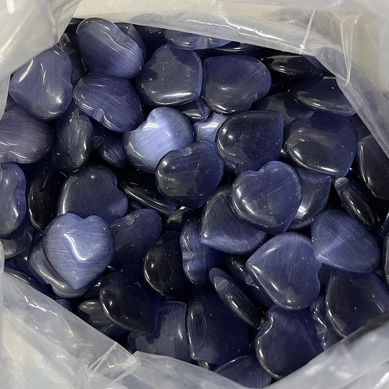 Pink Heart-Shaped Crystal Gemstone 2cm Handmade Decorative Ornament|Home Decor