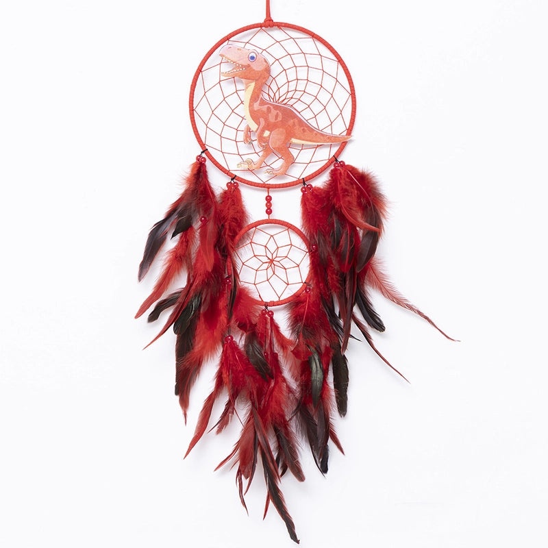 Nordic Green Dinosaur Head Dreamcatcher Pendant Kids Room Decor Photography Prop Home Ornament|Home Decor