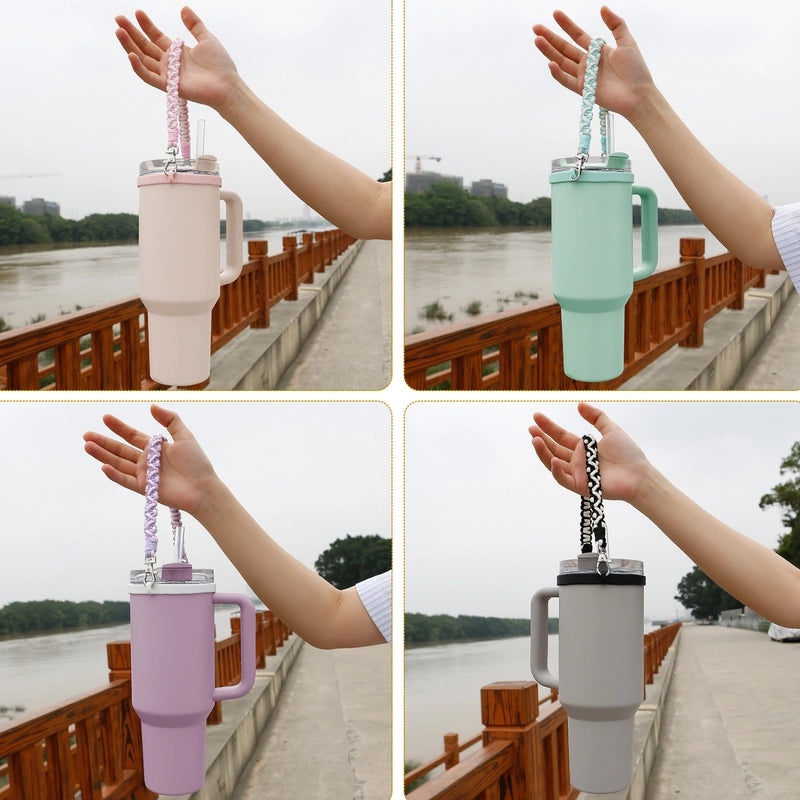 Multicolor Cotton Rope Water Bottle Holder with Silica Gel Grip | Outdoor Accessories