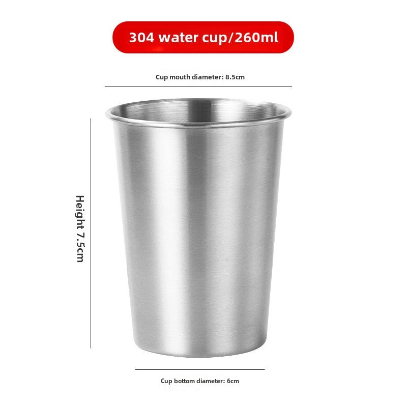 Industrial Style 304 Stainless Steel Beer Cup with Logo | Drinkware & Cups