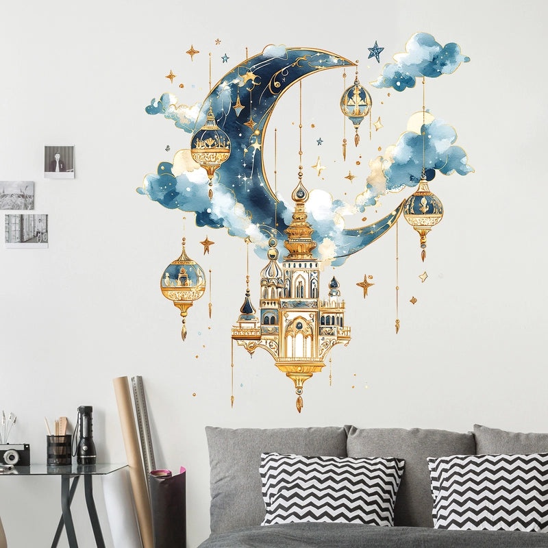 Elegant Star and Moon PVC Wall Decals for Window Decoration|Home Decor & Wall Stickers