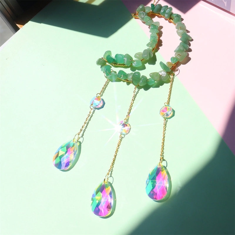 Elegant Moon Crystal Suncatcher Wind Chime for Home Decor|Home Decor & Accessories