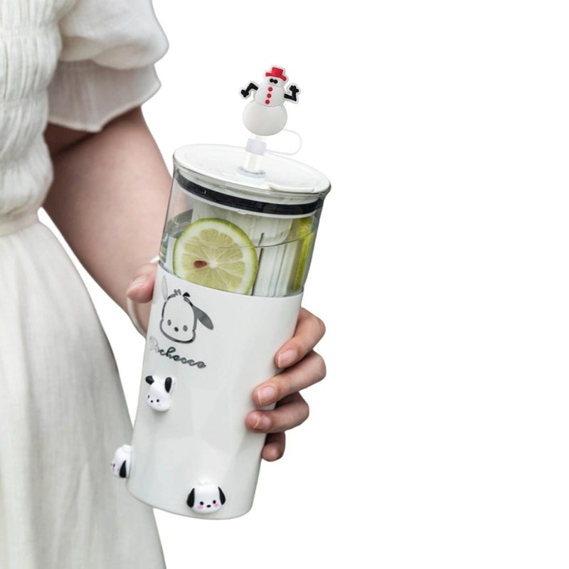 Christmas Holiday Silicone Santa Straw Caps 10PCS|Drinkware Accessories