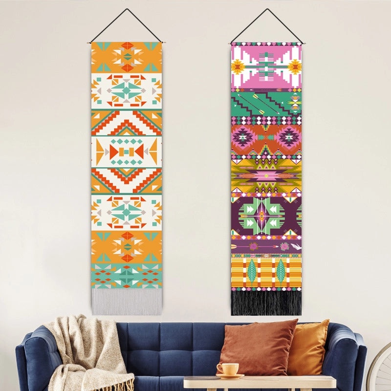 Bohemian Printed Cotton Linen Polyester Tapestry Wall Hanging | Home Decor Wall Art