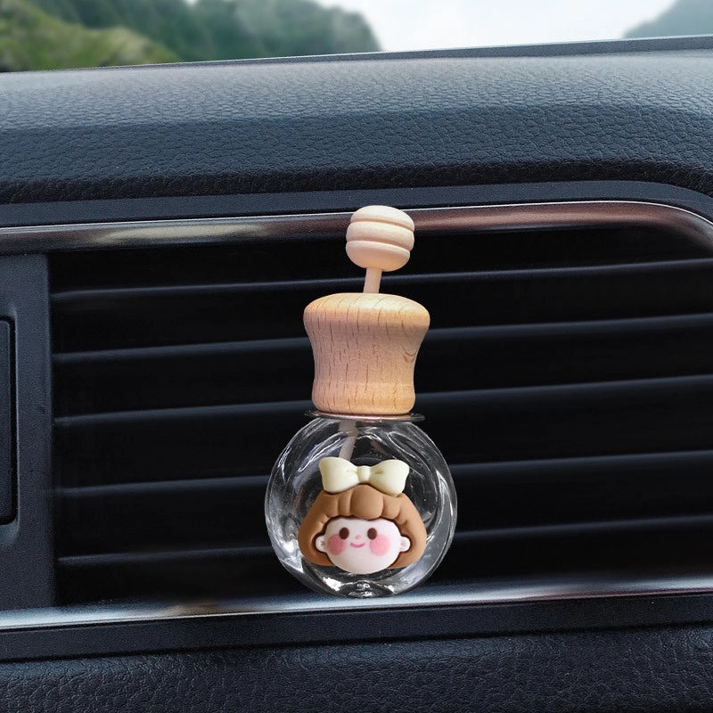 Cartoon Milk Tea Color Car Air Vent Perfume Bottle Cute Aromatherapy Ornament | Car Accessories