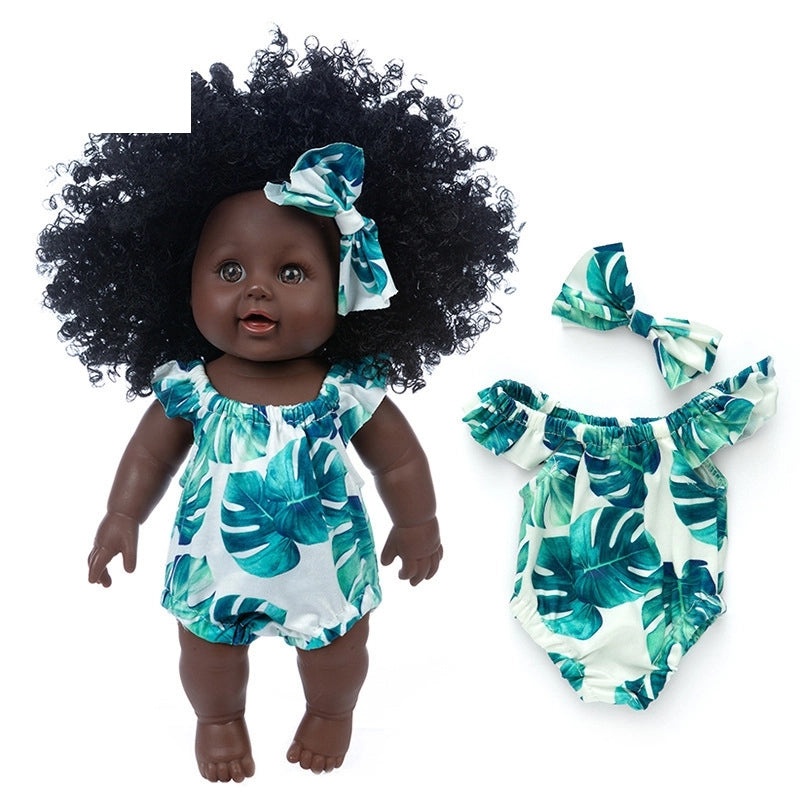 12 Inch African Baby Girl Doll Realistic Simulation Newborn Baby Doll|Dolls & Accessories