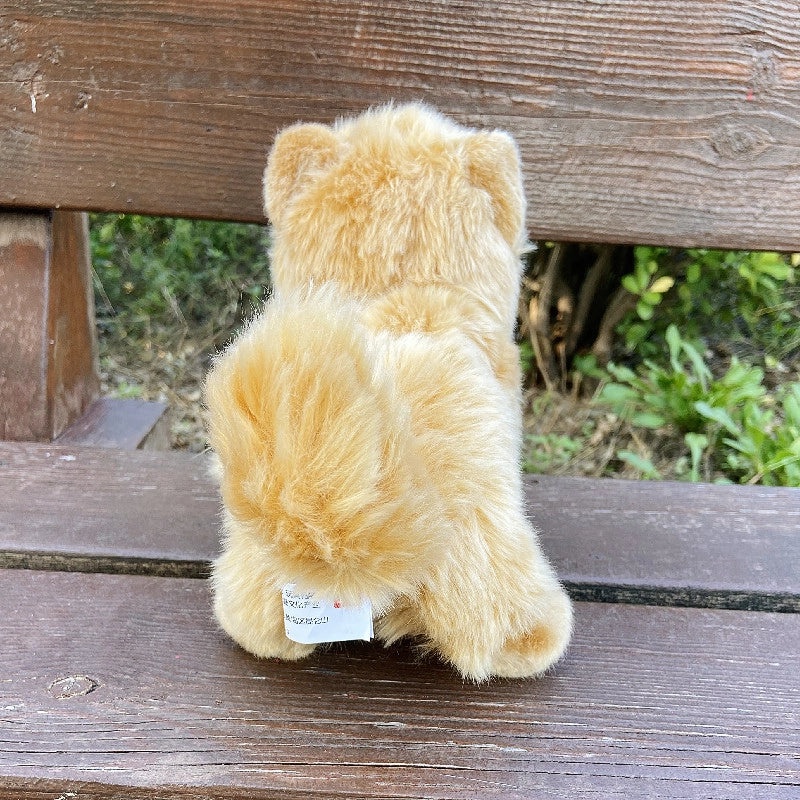Realistic Aurora Lie Prone Shepherd Puppy Plush Toy Yellow Dog Doll Cute Pine Lion Figurine|Plush Toys & Stuffed Animals