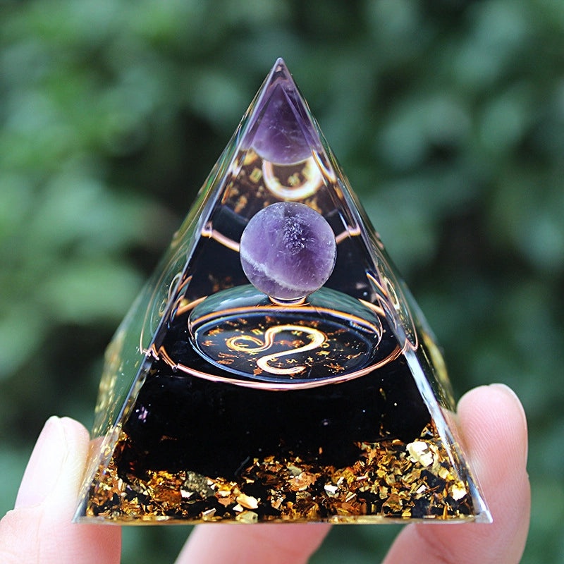 Minimalist Resin Crystal Pyramid Ornament|Home Decor Accessories