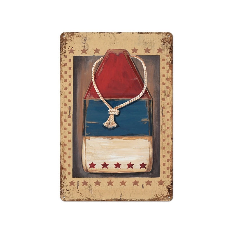 Beach Vintage Tin Sign Coffee Shop Wall Art Home Decor Frameless Hanging Painting|Home Decor