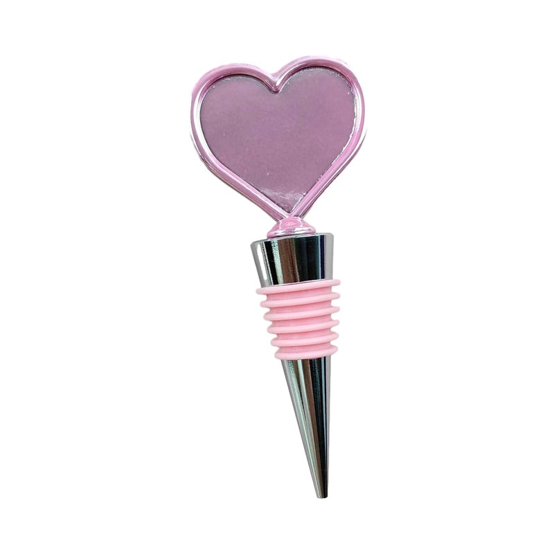 Heart Shaped Casual Wine Stopper, Aluminium & Zinc Alloy, 1 Piece | Kitchen & Dining Accessories