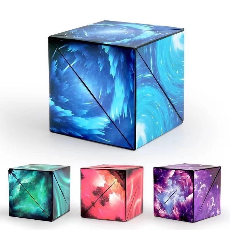 3D Geometric Magnetic Magic Cube Puzzle Toy for Decompression and Creativity|益智玩具