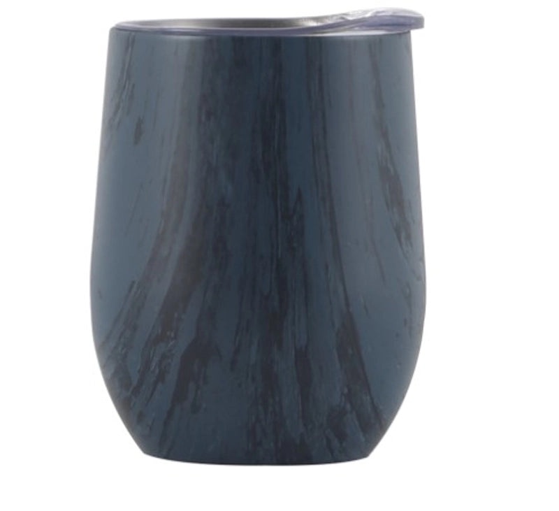 Stylish Stainless Steel Thermos Cup with Stripe and Solid Color Design | Drinkware & Thermoses