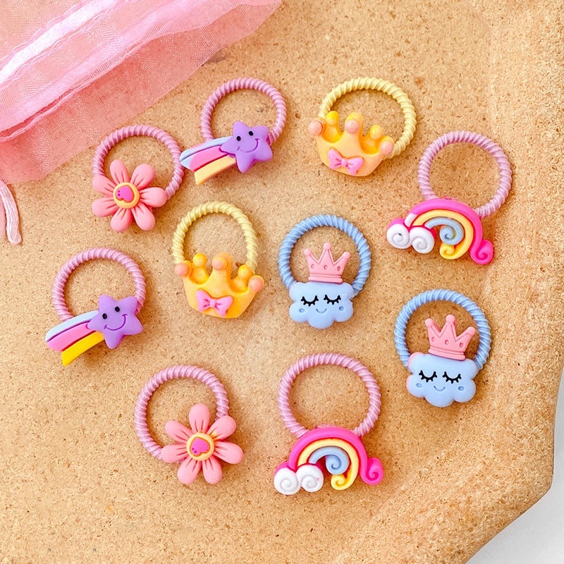Gentle Baby Hair Bands, Soft Rubber Hair Ties for Kids, Non-Damaging Korean Style Hair Accessories|Childrens Hair Accessories