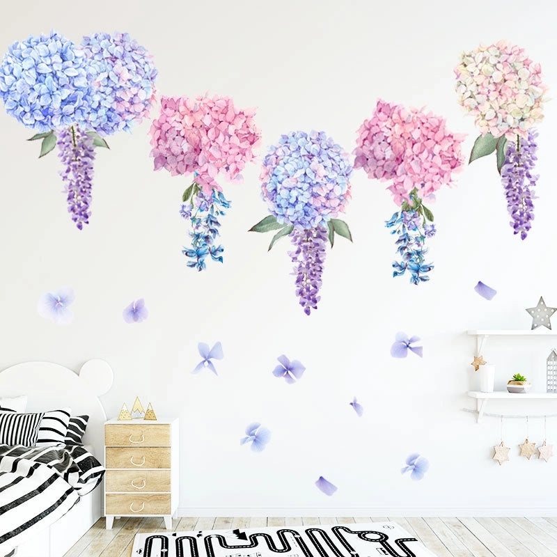 Lavender Purple Flower Ball Wall Decal | Home Decor Wall Stickers