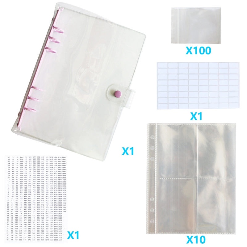 Diamond Painting Storage Book with Ziplock Bags for DMC447 Color Digital Stickers|Diamond Painting Accessories