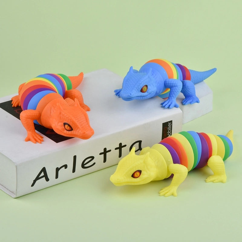 Stress Relief Lizard Toy Plastic Squeeze Toy for Kids and Adults | Stress Relief Toys