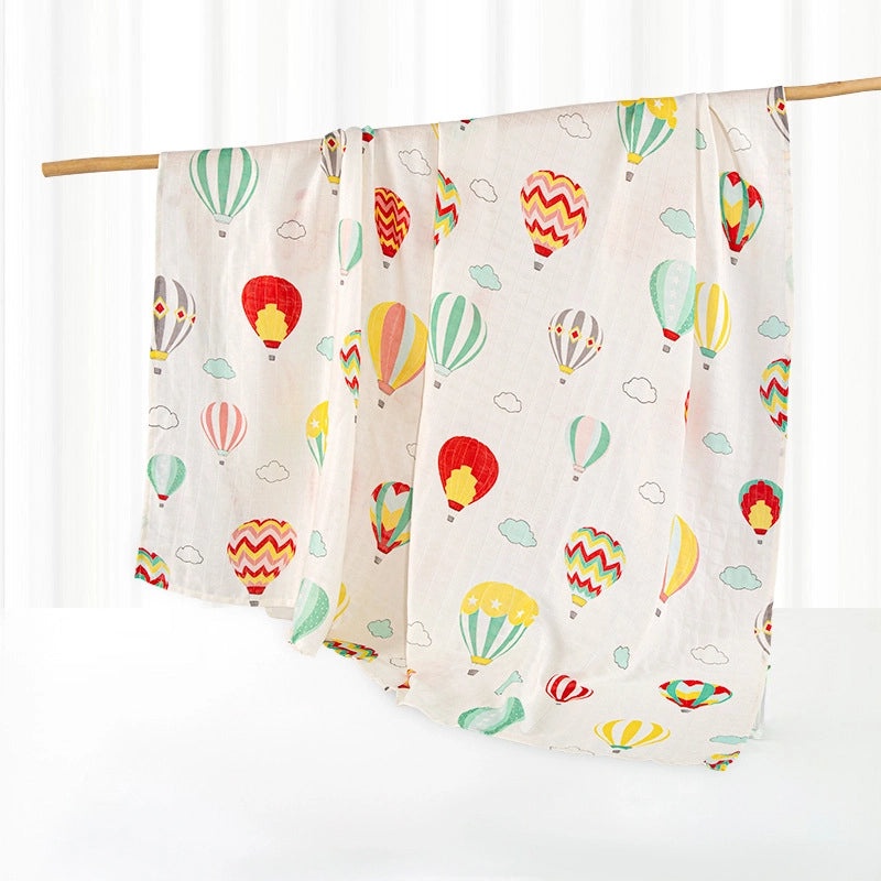 Antibacterial Bamboo Cotton Baby Swaddle Blanket and Bath Towel Set for Newborns Summer Soft Gauze Wrap|Baby Care & Accessories