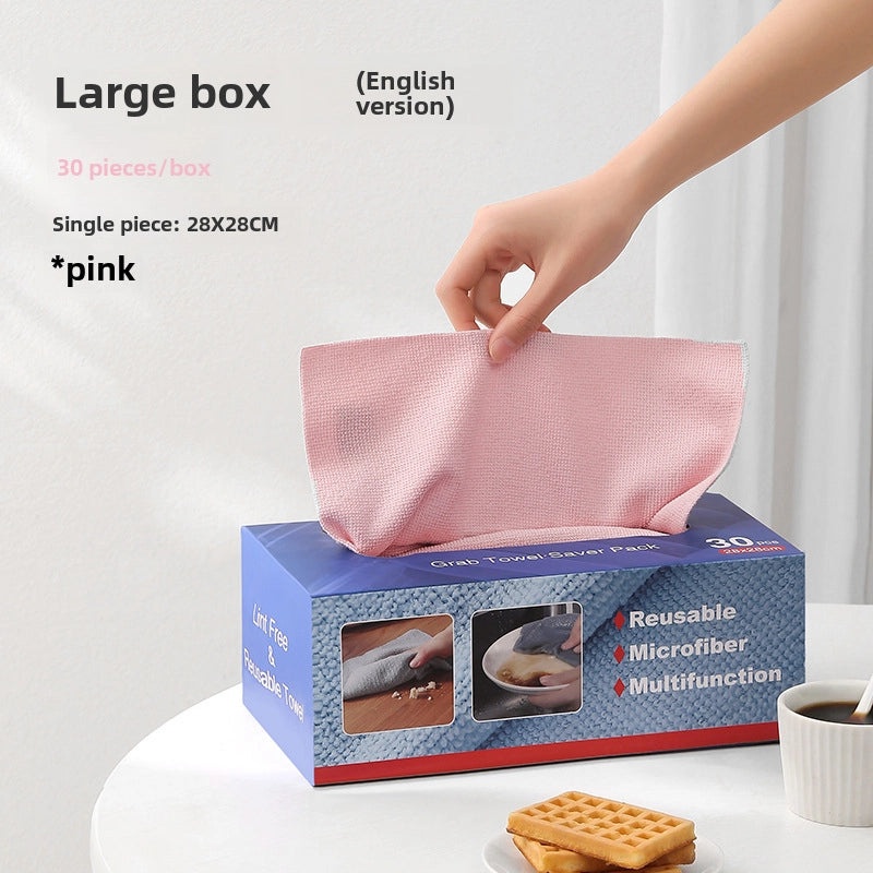 Removable English Microfiber Scouring Pad Multi-use Absorbent Kitchen Cloth | Kitchen Cleaning Supplies