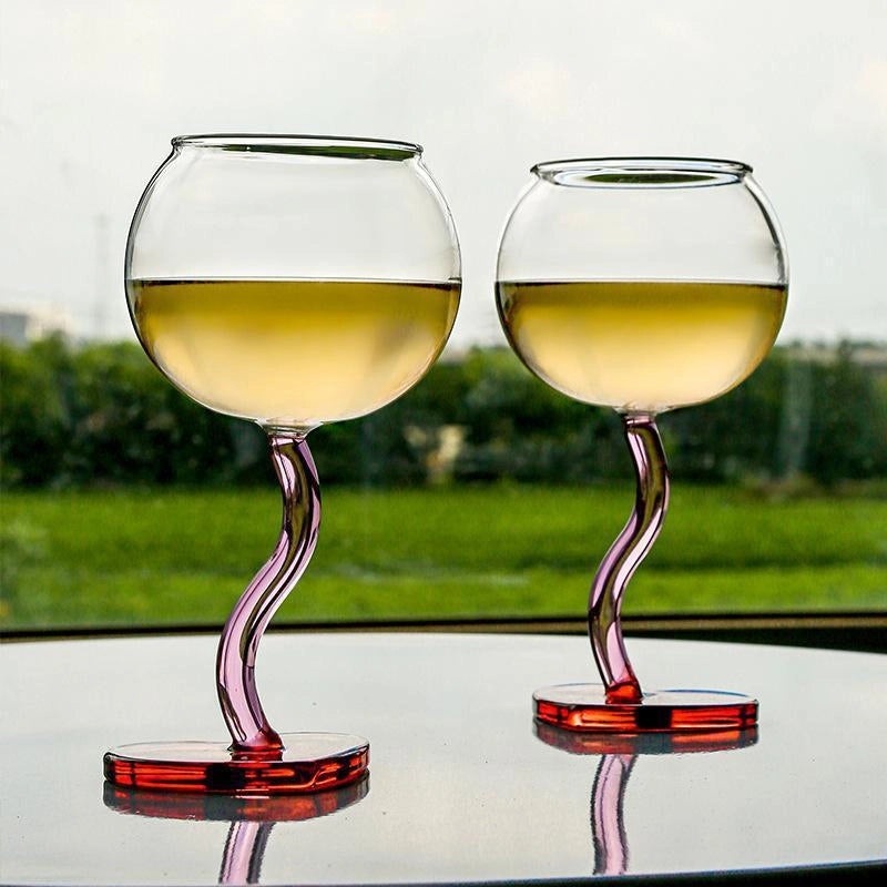 Adorable Flamingo Design Glass Wine Goblet 1 Piece|Drinkware & Bar Accessories