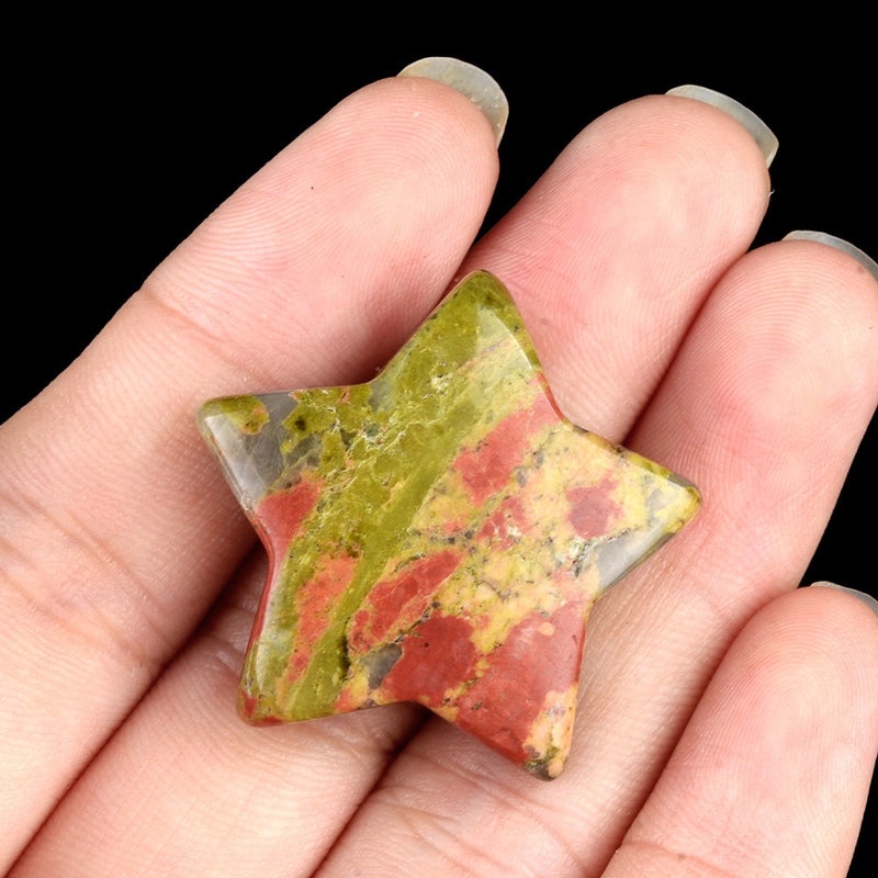 Natural Crystal Agate Star-Shaped Bead Pendant | Jewelry Accessories