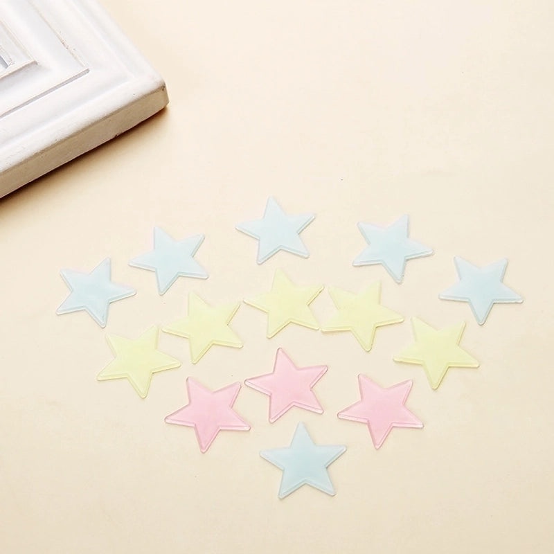 3cm Glow in the Dark Star Stickers Bulk Pack 100pcs | Kids Room Decor