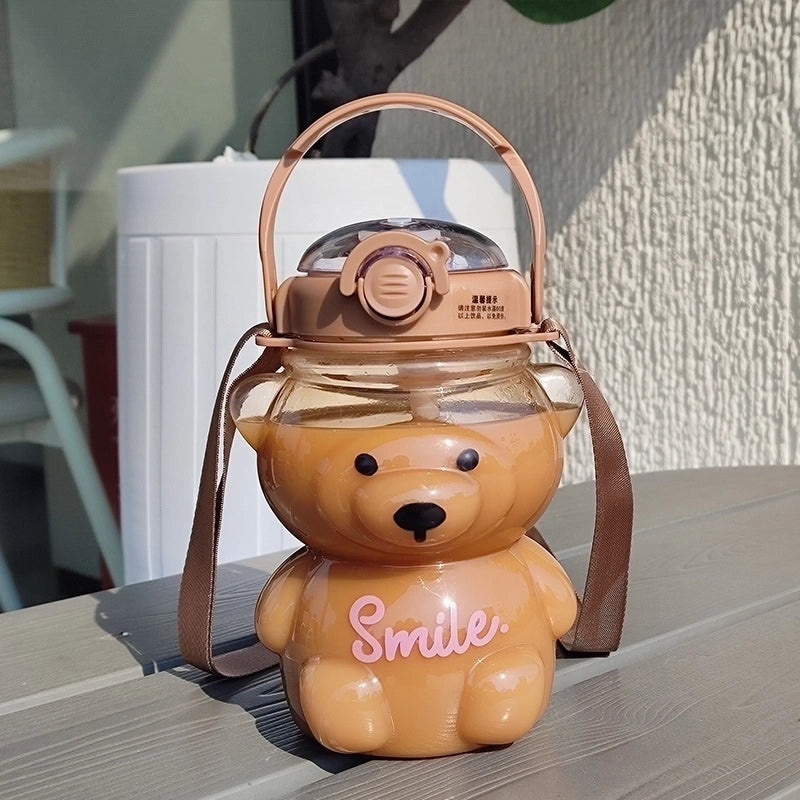 Adorable Bear Shaped Plastic Water Bottle 1pc | Drinkware & Water Bottles