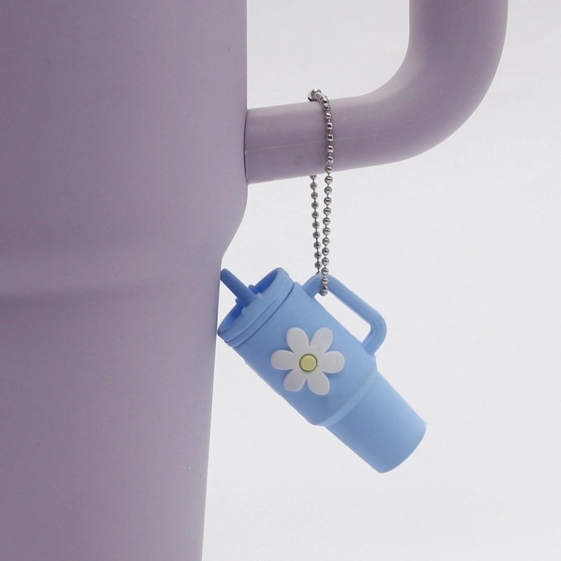 Cartoon Floral Soft Rubber Unisex Cup Charms|Drinkware Accessories