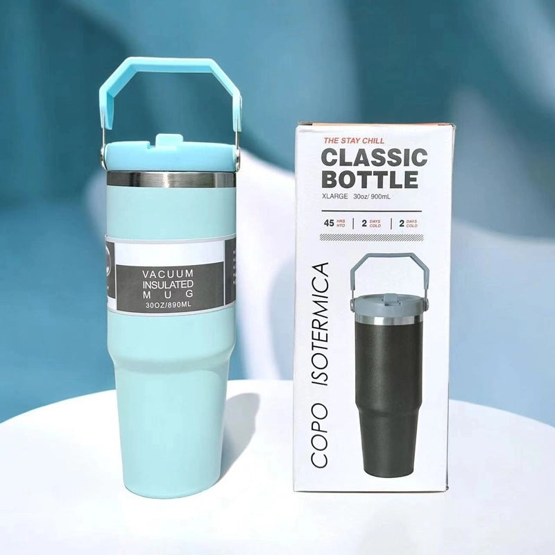 Solid Color 304/201 Stainless Steel Thermos Cup - Durable Casual Insulated Drinkware|Drinkware & Thermoses