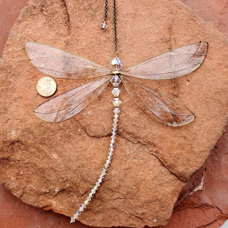 Elegant Dragonfly Crystal Alloy Pendant Wall Decoration|Wall Art & Home Decor