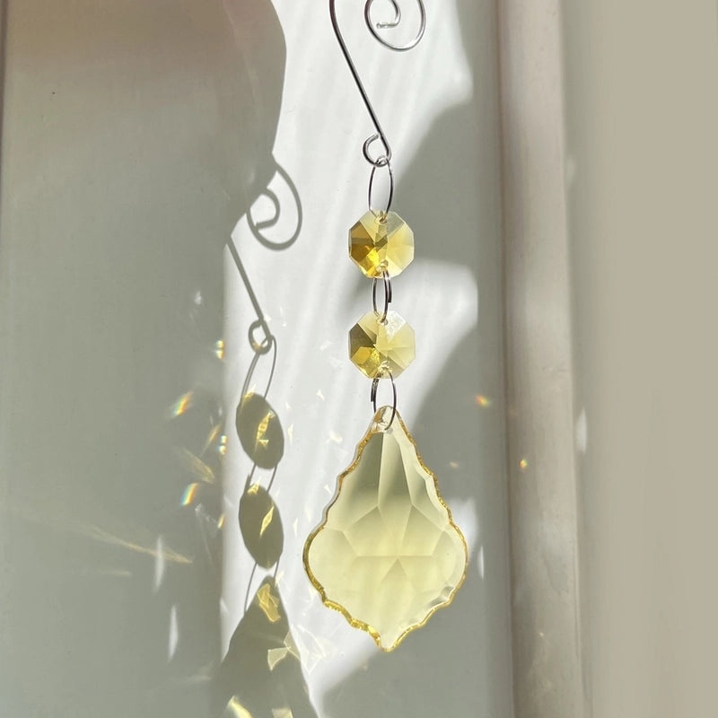 Minimalist Geometric Color Block Crystal Pendant Necklace|Jewelry & Accessories