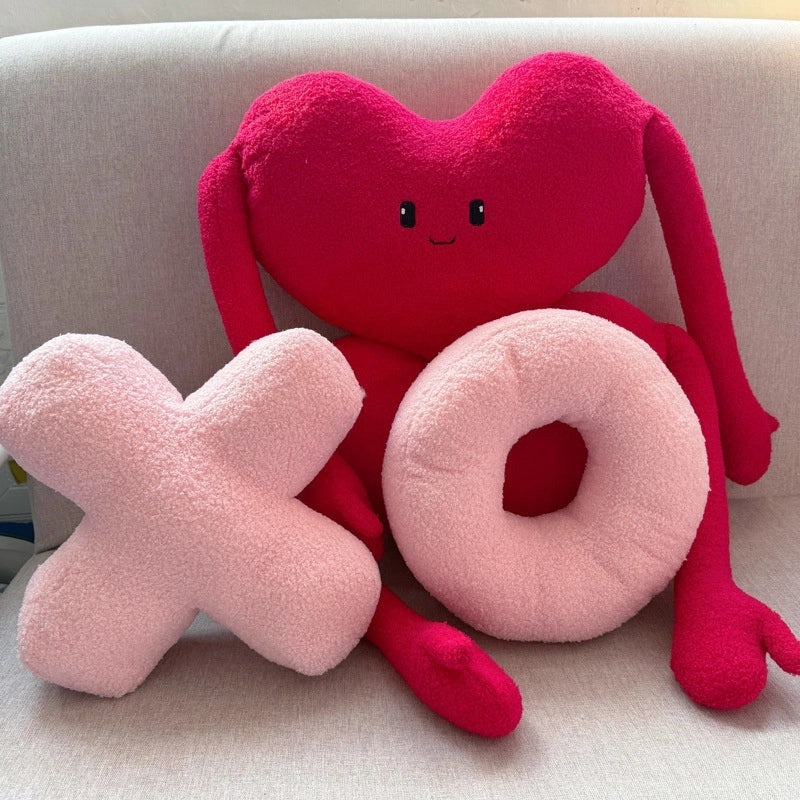 Valentine's Day Plush Heart Shape Stuffed Toy Filled with Soft PP Cotton | Plush Toys & Stuffed Animals