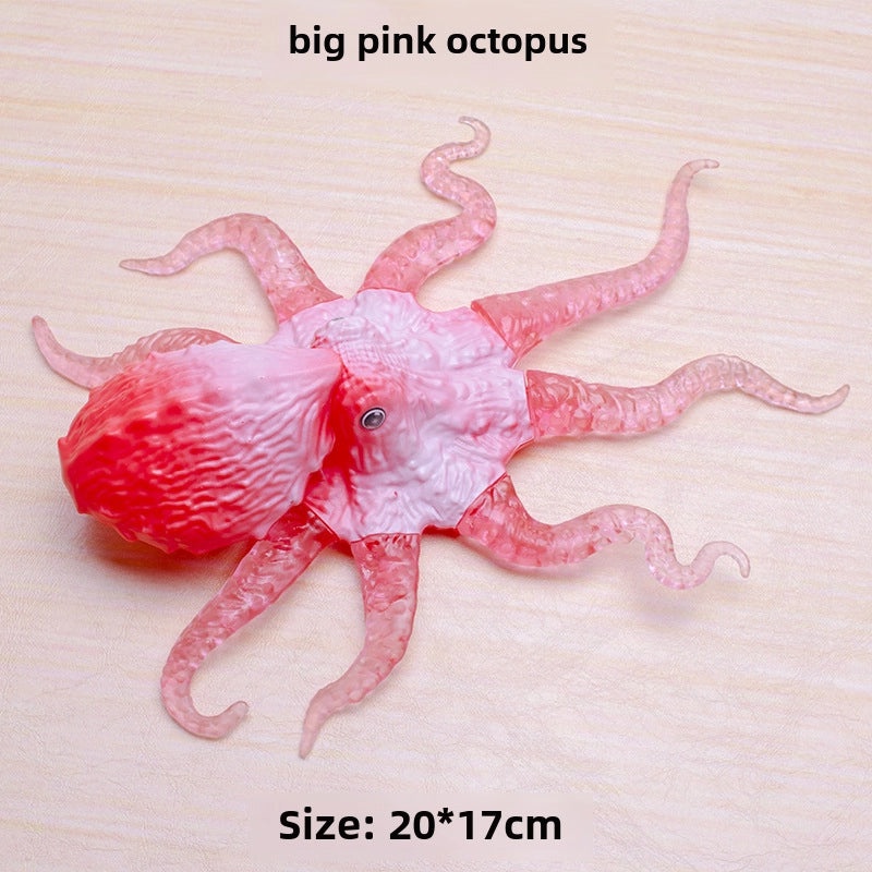 Marine Animal Soft Rubber Octopus Crab Models for Kids | Educational Toys & Outdoor Play