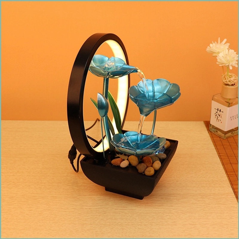 Golden Blue Dragonfly & Butterfly Water Circulation Desktop Iron Crafts|Home Decor Accessories