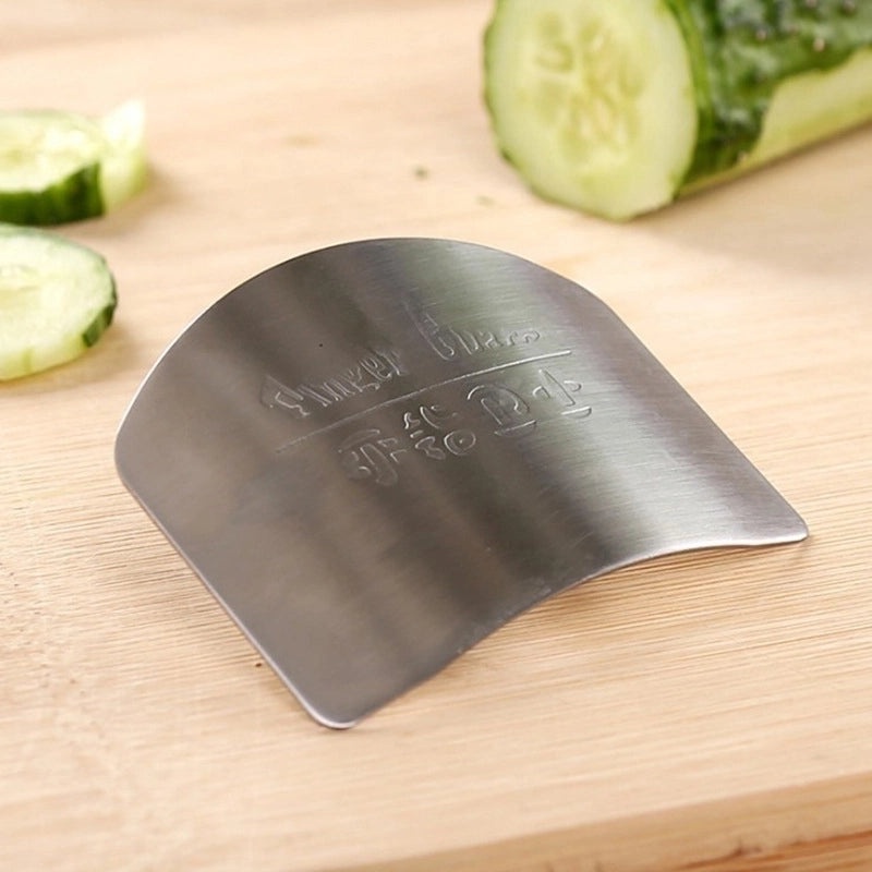 Stainless Steel Minimalist Vegetable Cutting Hand Guard | Kitchen Tools & Gadgets