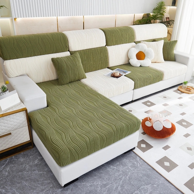 Four Seasons Universal Sofa Cover Anti-Slip Full Cover Jacquard Fleece Cat Scratch Resistant Cushion Cover|Home Decor & Furniture