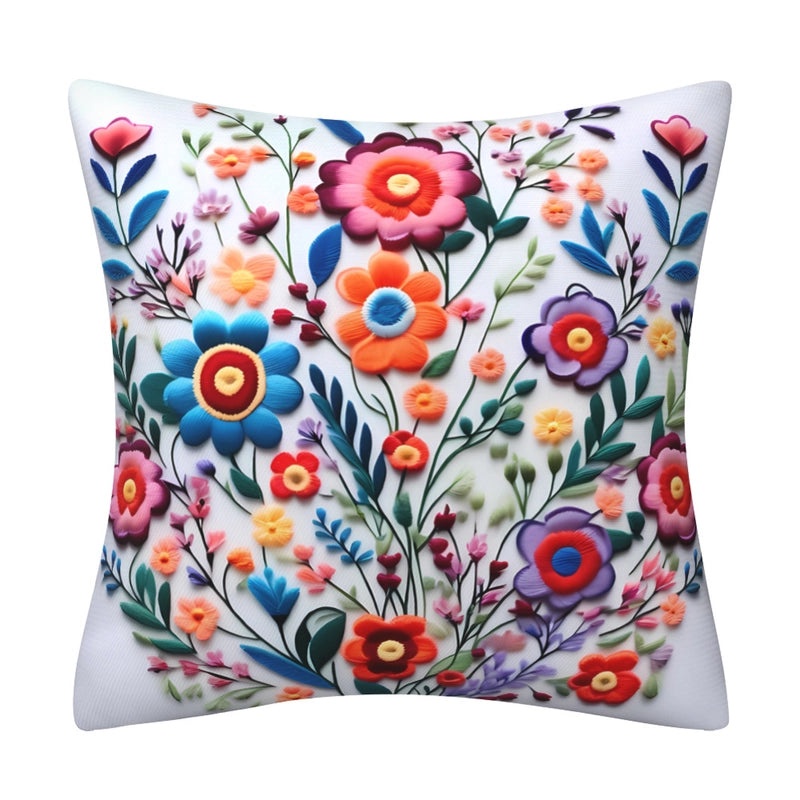 Elegant Minimalist Floral Polyester Pillow Covers for Couch and Sofa Decor|Home Decor & Living Room Accessories