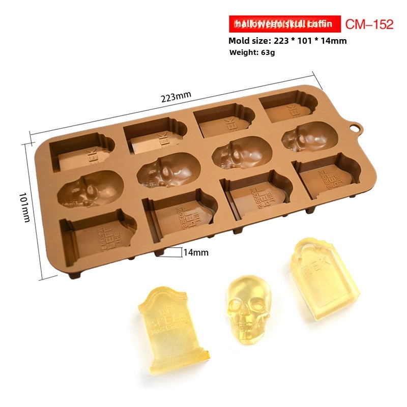 Halloween Pumpkin Wine Bottle Chocolate Mold Soft Candy Dessert Silicone Vampire Teeth Mold | Halloween Baking Molds