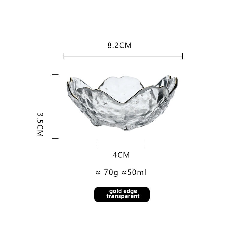 Japanese Cherry Blossom Glass Dish Pink Petal Small Seasoning Bowls Mini Dip Dishes|Tableware & Kitchen Accessories