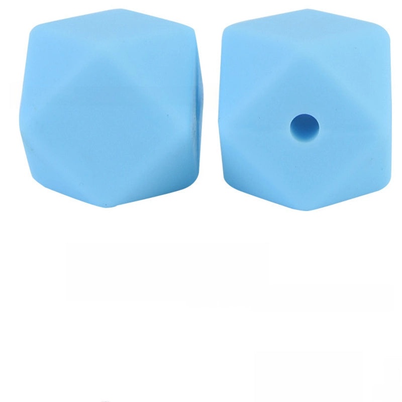 17mm Silicone Octagonal Beads for Pacifier Chains DIY Accessories | Baby & Mom Essentials