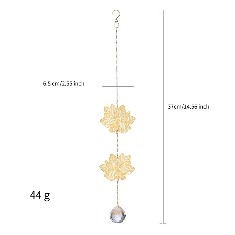 Minimalist Maple Leaf Floral Crystal Suncatcher Wind Chime Wall Decor | Home Decor