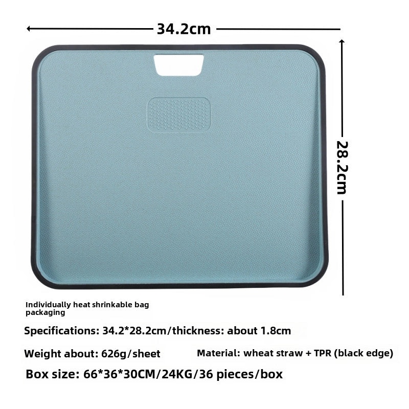 FDA Approved Wheat Straw Double-Sided Cutting Board for Meat, Vegetables & Fruits | Kitchen Supplies