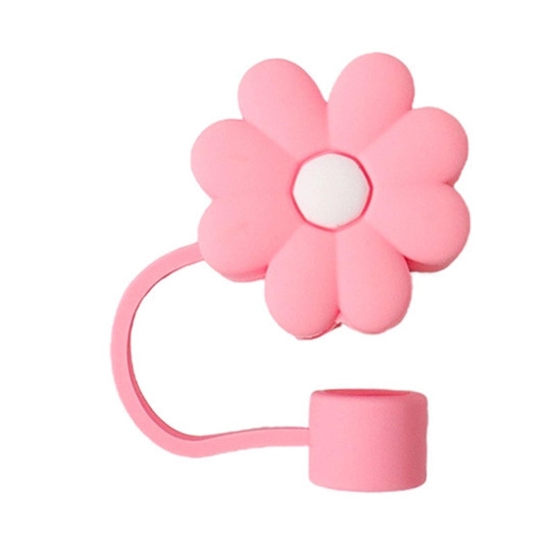 Floral PVC Straw Decorative Lid 1 Piece | Drink Accessories