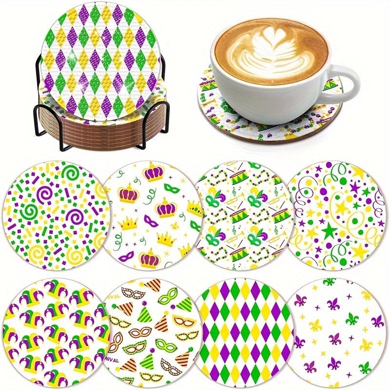 Valentine's Day Heart Shaped Flower Acrylic and Wood Placemat Set | Home & Kitchen Tableware