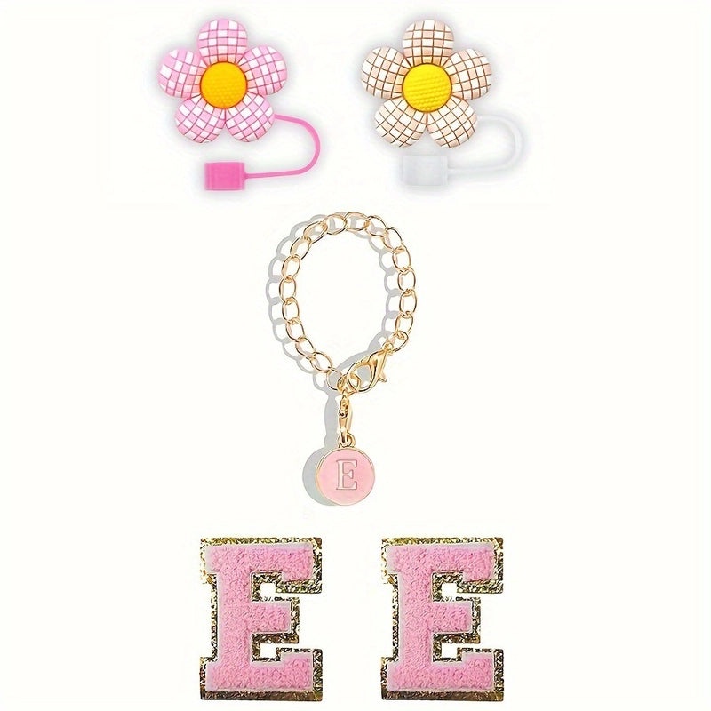 Embroidered Floral Letter Straw Cap for Casual Elegant Style|Fashion Accessories Hats & Caps