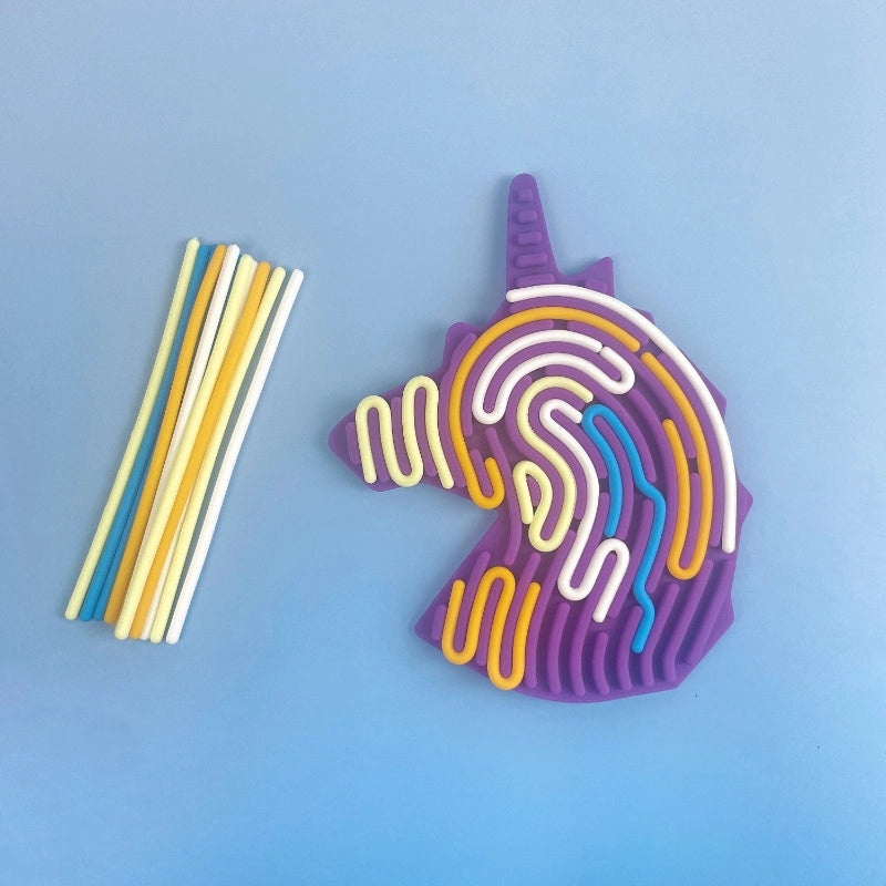 Sensory Silicone Activity Board for Kids | Educational Toy | BPA-Free Food Grade Twist Decompression Tool|儿童感官玩具|益智玩具|减压神器