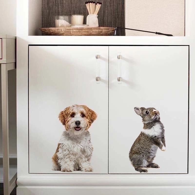 Adorable Rabbit Pet PVC Wall Decal for Dog and Cat Lovers | Home Decor