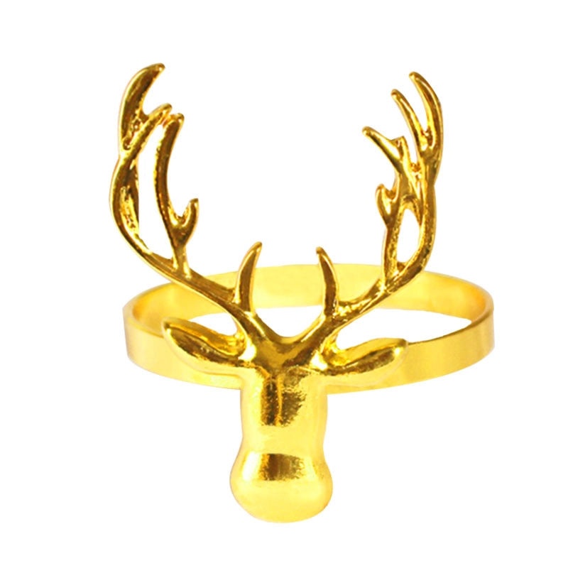 Christmas Cartoon Santa Claus Alloy Napkin Ring Casual Elegant Holiday Table Decor | Holiday Tableware